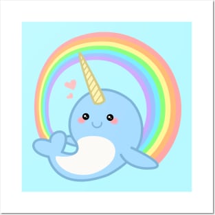 Magical Kawaii Narwhal Posters and Art